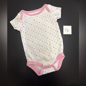⭐️4/$5.00⭐️ George 0-3m Heart Polka Dot Onesie